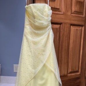 Yellow Strapless Prom/Homecoming Dress